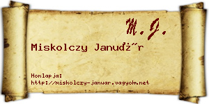 Miskolczy Január névjegykártya